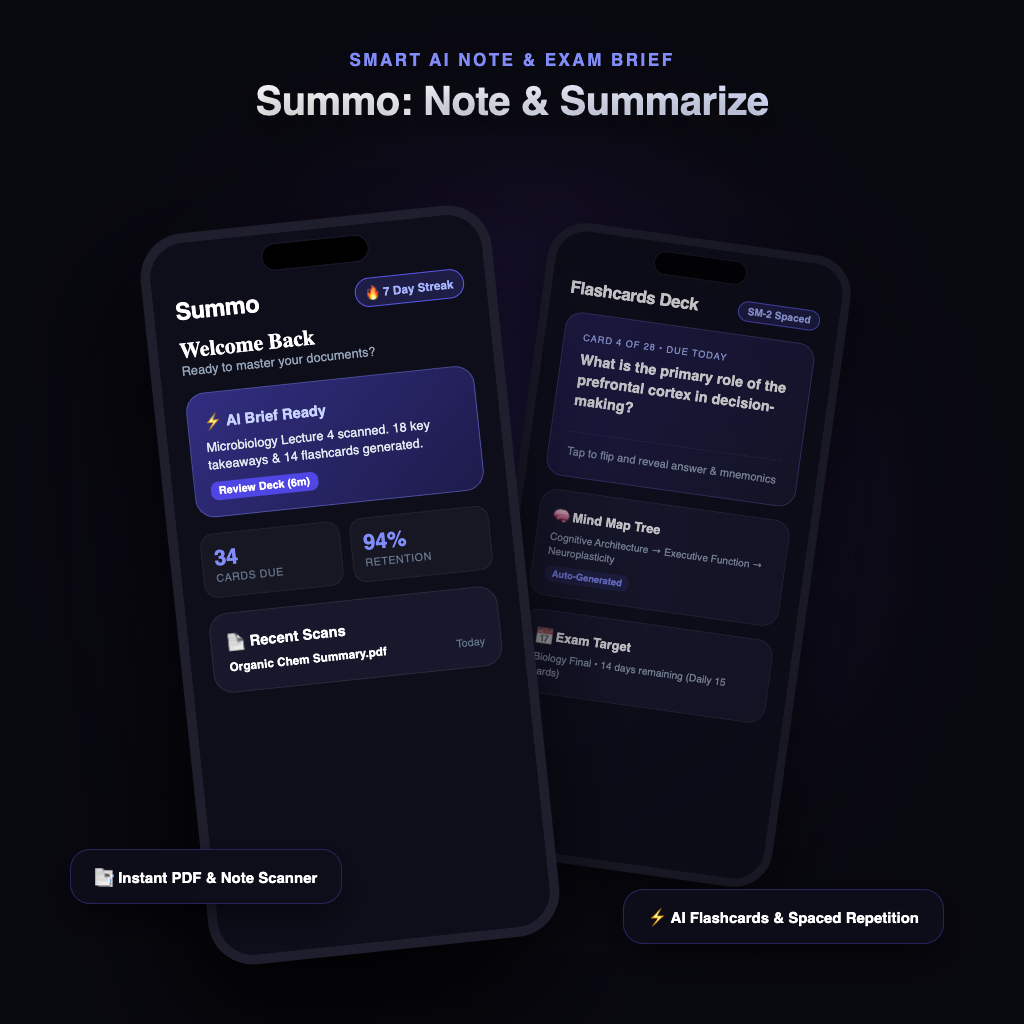 SumMe: Record, Scan, Note, Summarize